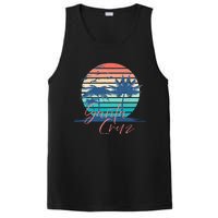 Santa Cruz Vintage Summer Vibes Beach Sunset Retro Palm Tree PosiCharge Competitor Tank