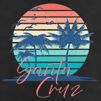 Santa Cruz Vintage Summer Vibes Beach Sunset Retro Palm Tree Hat