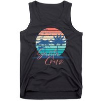 Santa Cruz Vintage Summer Vibes Beach Sunset Retro Palm Tree Tank Top
