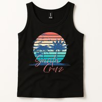 Santa Cruz Vintage Summer Vibes Beach Sunset Retro Palm Tree Tank Top