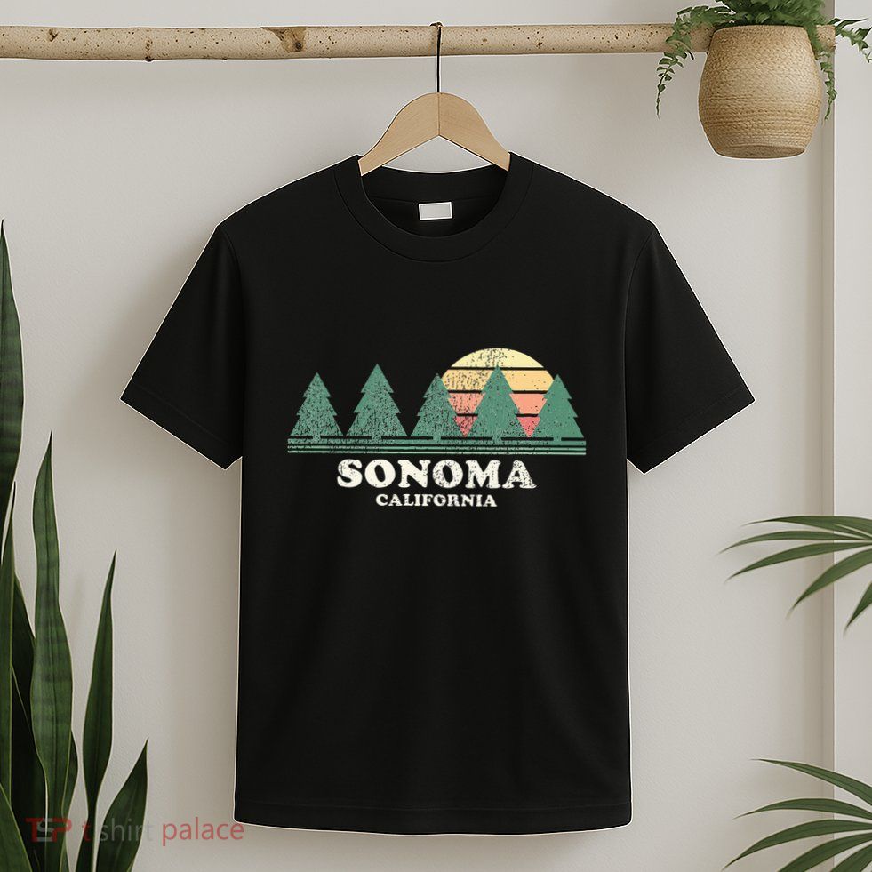 Sonoma Ca Vintage Throwback Retro 70s T-Shirt