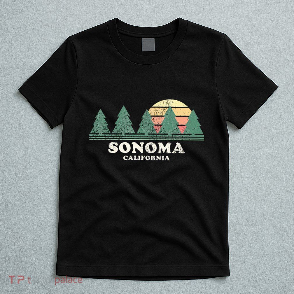 Sonoma Ca Vintage Throwback Retro 70s T-Shirt