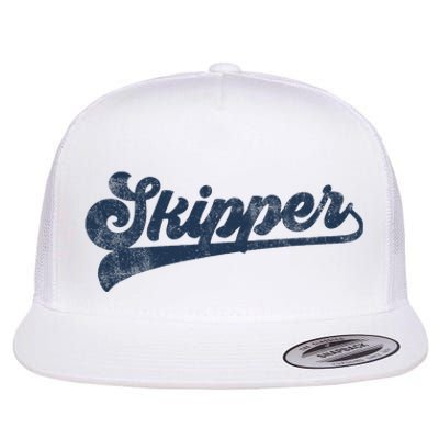 Skipper Cute Vintage Graphic Flat Bill Trucker Hat