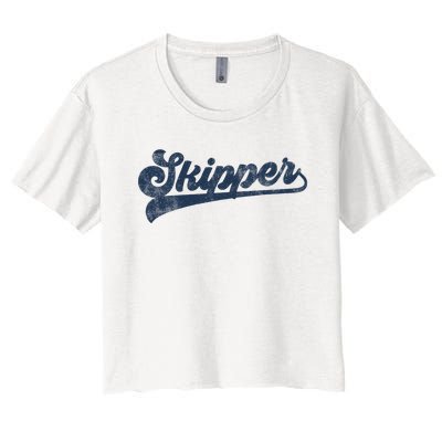 Skipper Cute Vintage Graphic Women's Crop Top Tee