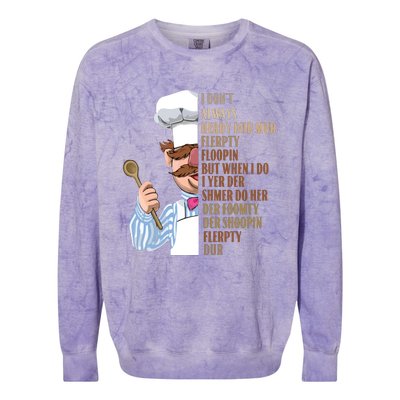 Swedish Chef Vert Der Ferk Colorblast Crewneck Sweatshirt