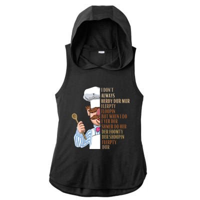 Swedish Chef Vert Der Ferk Ladies PosiCharge Tri-Blend Wicking Draft Hoodie Tank