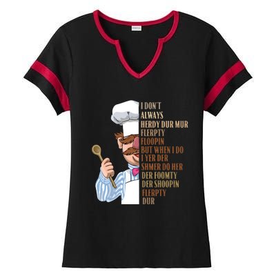 Swedish Chef Vert Der Ferk Ladies Halftime Notch Neck Tee