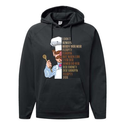 Swedish Chef Vert Der Ferk Performance Fleece Hoodie