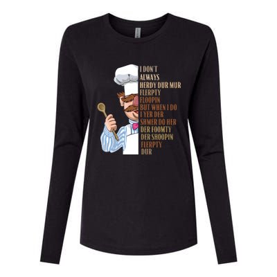 Swedish Chef Vert Der Ferk Womens Cotton Relaxed Long Sleeve T-Shirt