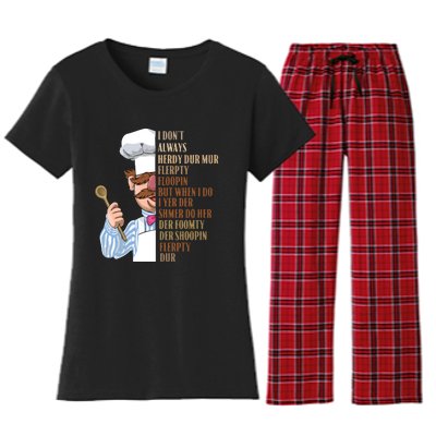 Swedish Chef Vert Der Ferk Women's Flannel Pajama Set