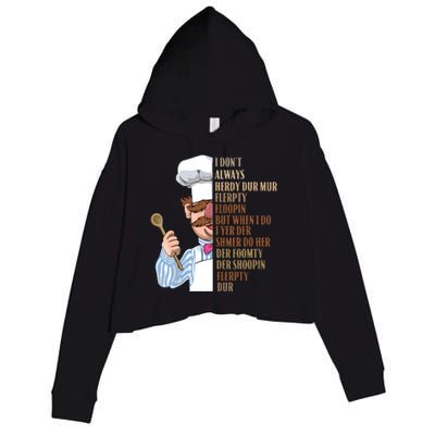 Swedish Chef Vert Der Ferk Crop Fleece Hoodie