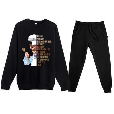 Swedish Chef Vert Der Ferk Premium Crewneck Sweatsuit Set