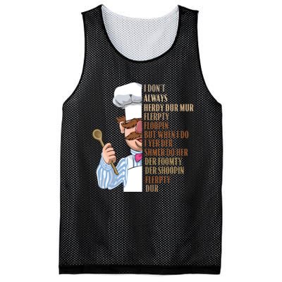 Swedish Chef Vert Der Ferk Mesh Reversible Basketball Jersey Tank