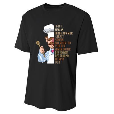 Swedish Chef Vert Der Ferk Performance Sprint T-Shirt