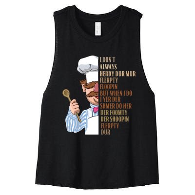 Swedish Chef Vert Der Ferk Women's Racerback Cropped Tank