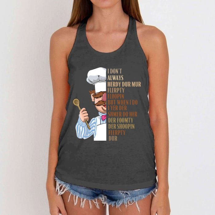 Swedish Chef Vert Der Ferk Women's Knotted Racerback Tank