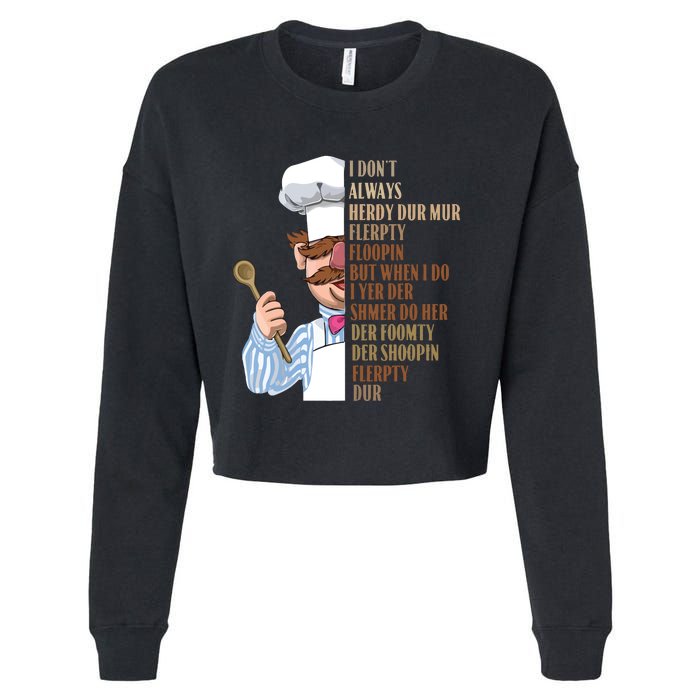 Swedish Chef Vert Der Ferk Cropped Pullover Crew