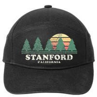 S.T.A.N.F.O.R.D Ca Vintage Throwback Retro 70s Design 7-Panel Snapback Hat