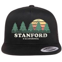 S.T.A.N.F.O.R.D Ca Vintage Throwback Retro 70s Design Flat Bill Trucker Hat