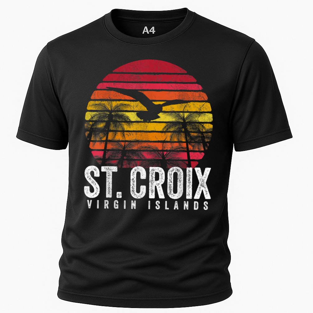 St. Croix Vintage Retro Sunset Beach Island Gift Performance Shirt