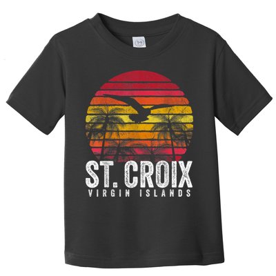 St. Croix Vintage Retro Sunset Beach Island Gift Toddler T-Shirt