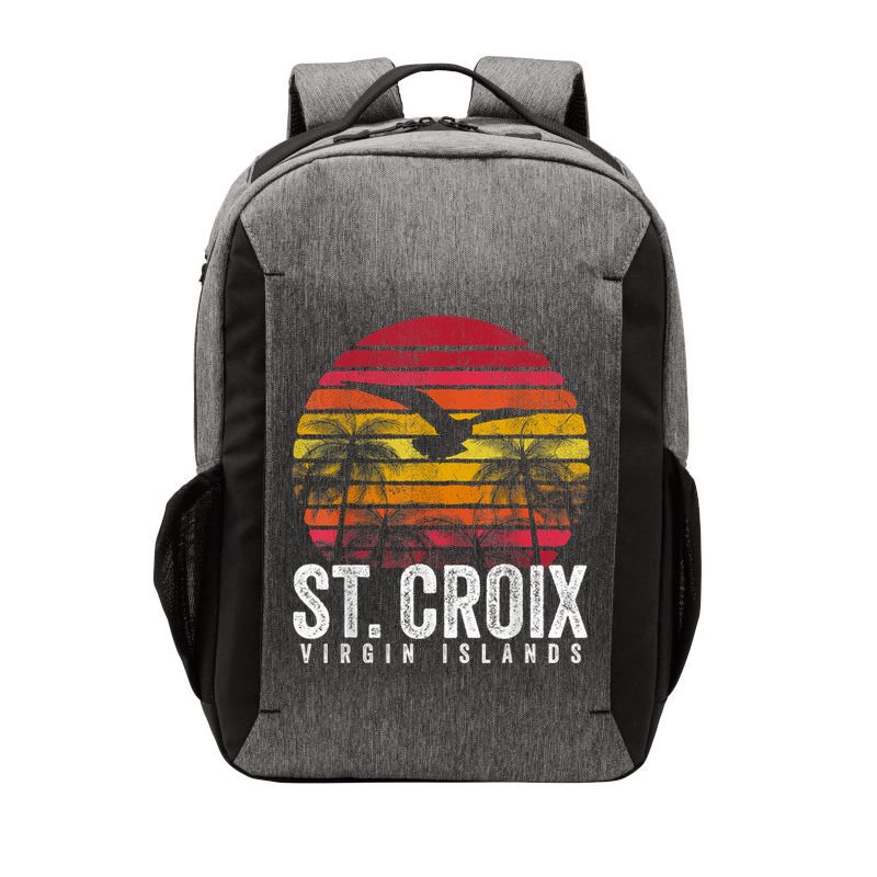 St. Croix Vintage Retro Sunset Beach Island Gift Vector Backpack