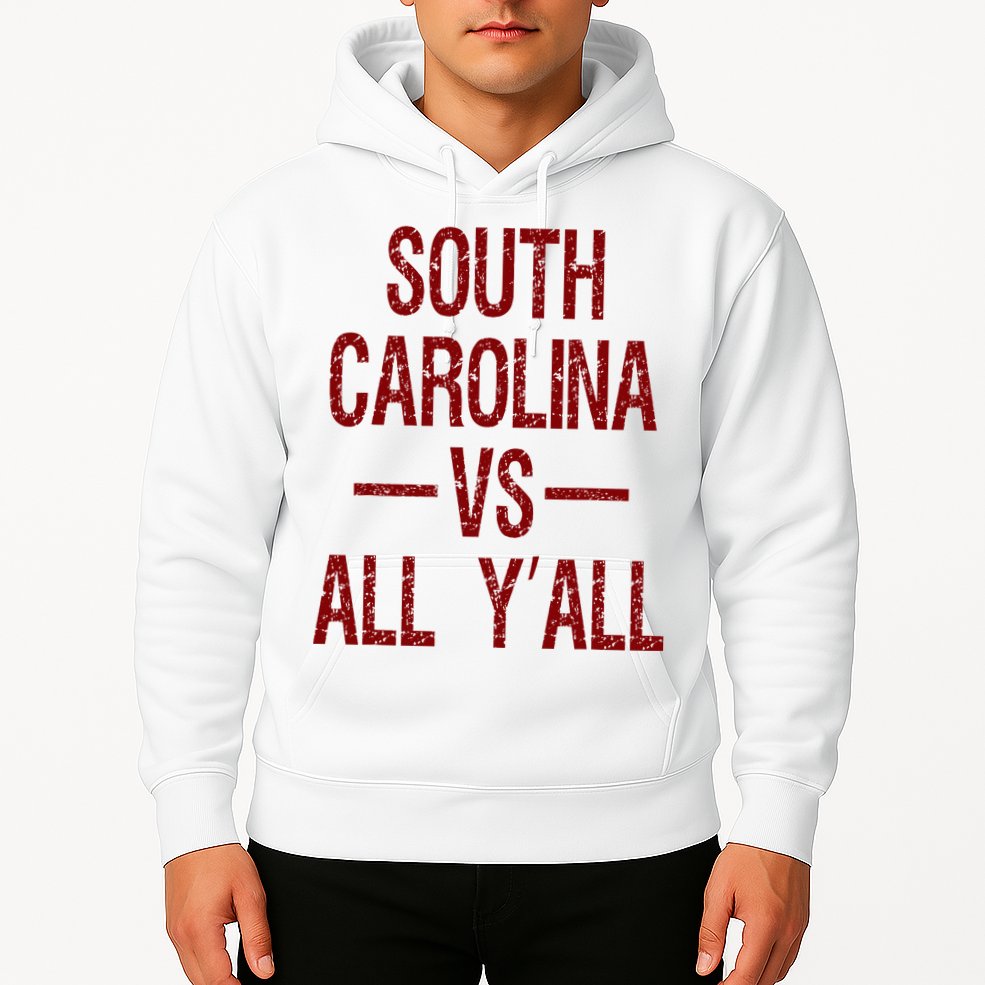 South Carolina Vs All YAll Vintage Weathered Southerner Hoodie