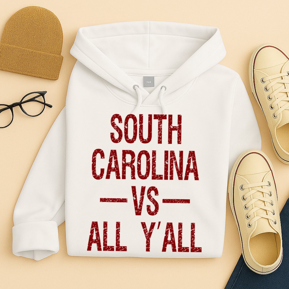 South Carolina Vs All YAll Vintage Weathered Southerner Hoodie