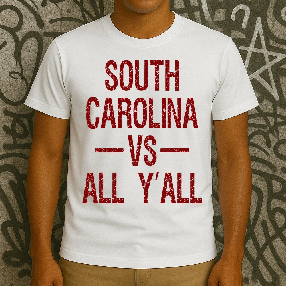 South Carolina Vs All YAll Vintage Weathered Southerner T-Shirt