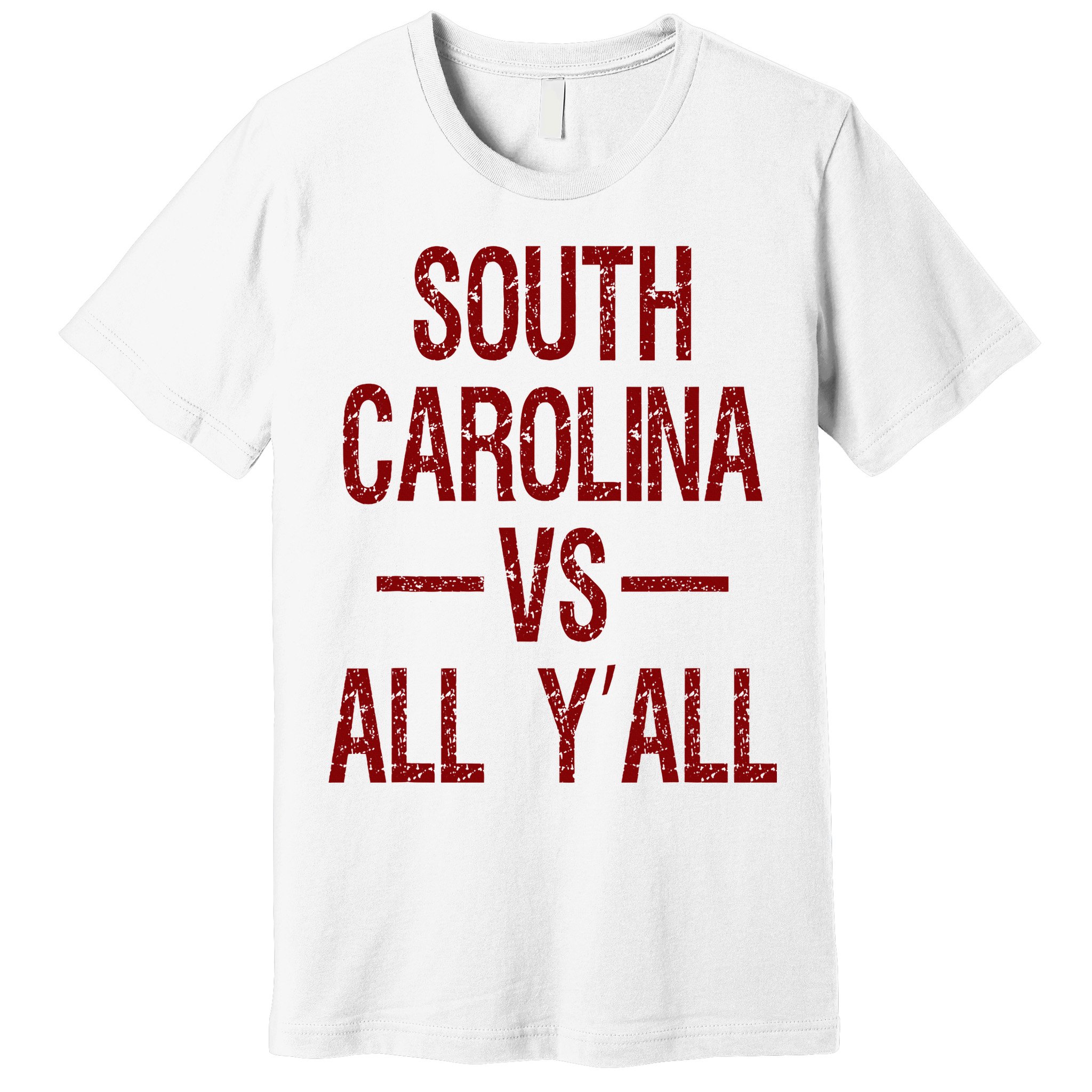 South Carolina Vs All YAll Vintage Weathered Southerner Premium T-Shirt