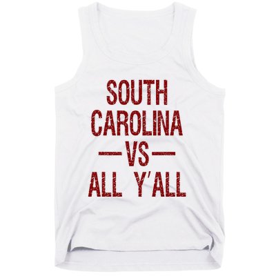 South Carolina Vs All YAll Vintage Weathered Southerner Tank Top