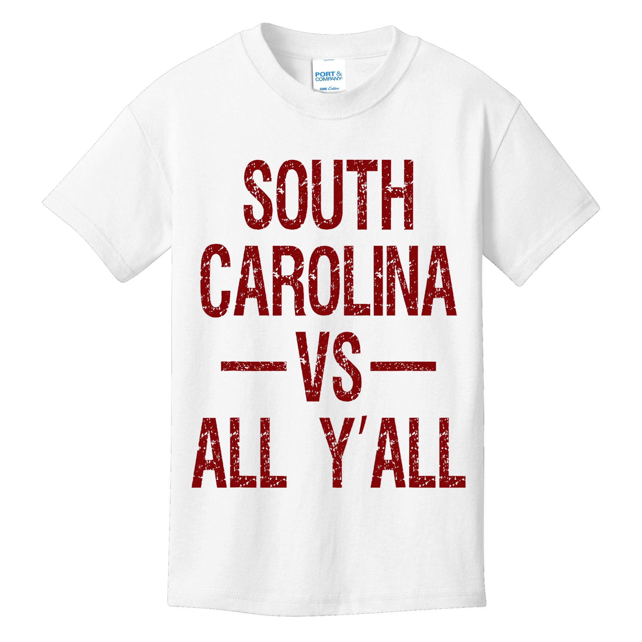 South Carolina Vs All YAll Vintage Weathered Southerner Kids T-Shirt