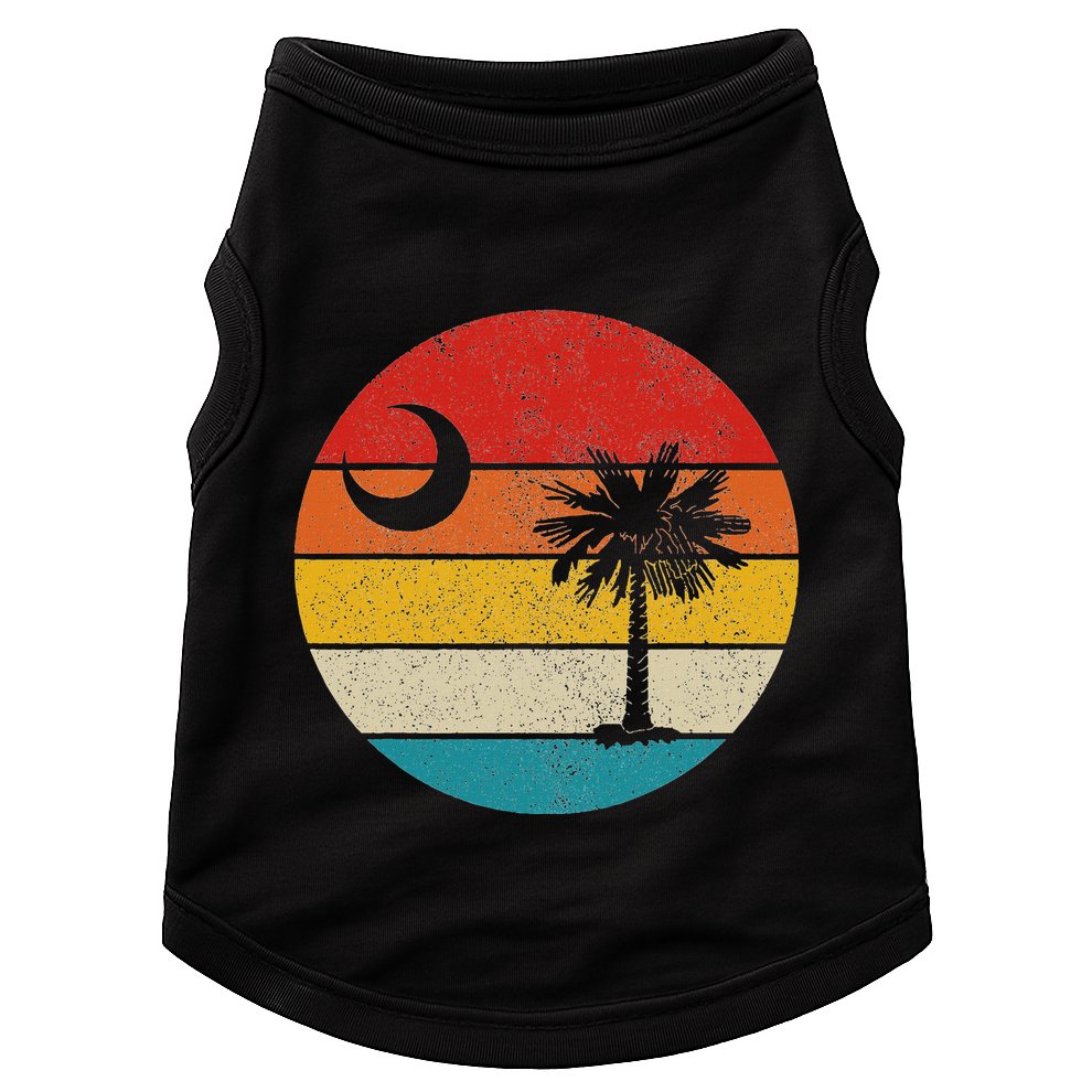 South Carolina Vintage State Flag Palmetto Moon Sc Pride Doggie Tank