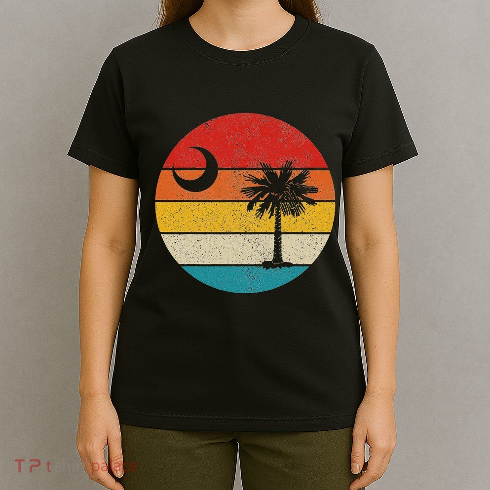 South Carolina Vintage State Flag Palmetto Moon Sc Pride T-Shirt