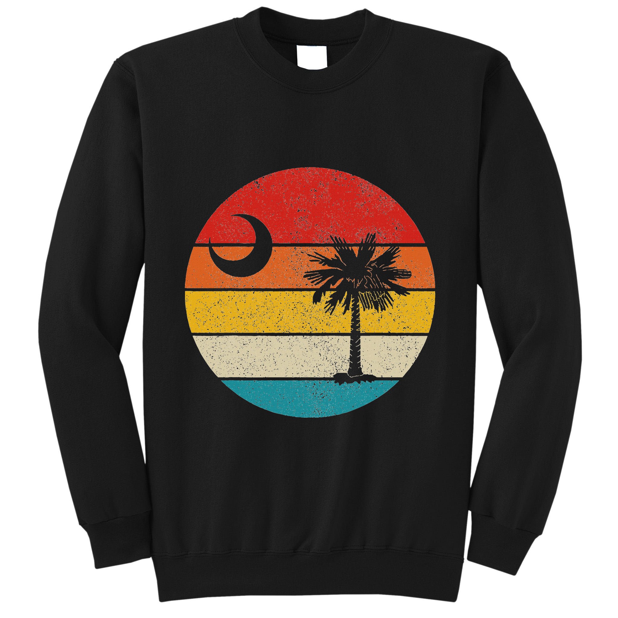 South Carolina Vintage State Flag Palmetto Moon Sc Pride Tall Sweatshirt