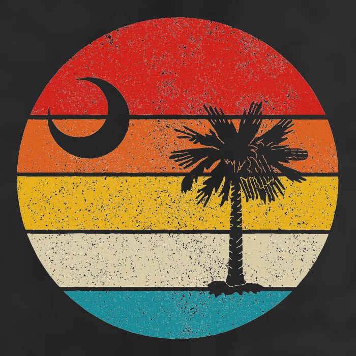 South Carolina Vintage State Flag Palmetto Moon Sc Pride Hat