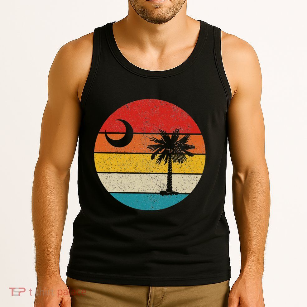 South Carolina Vintage State Flag Palmetto Moon Sc Pride Tank Top