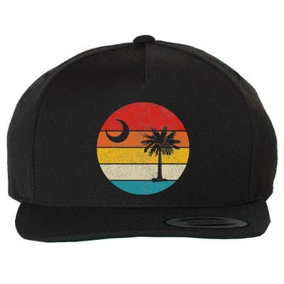 South Carolina Vintage State Flag Palmetto Moon Sc Pride Wool Snapback Cap
