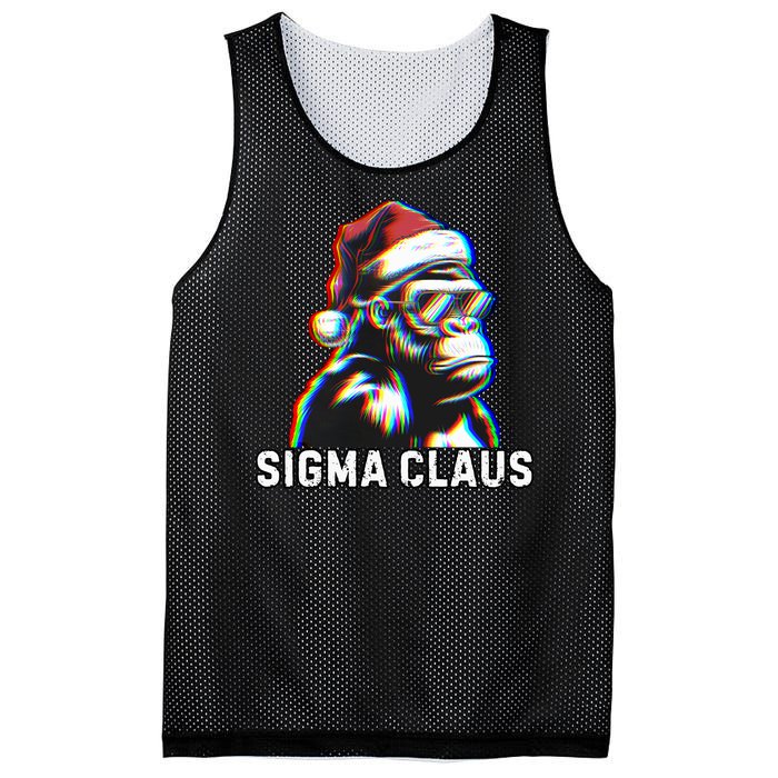 Sigma Claus Vintage Funny Christmas Sigma Costume Mesh Reversible Basketball Jersey Tank