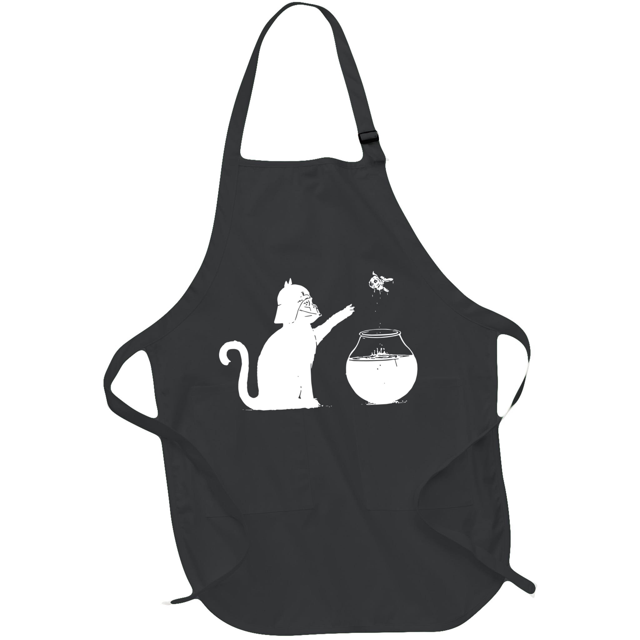 Cat And Fish Bow Parody Apron