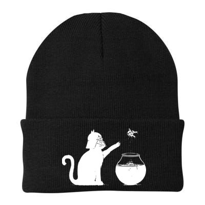 Cat And Fish Bow Parody Beanie