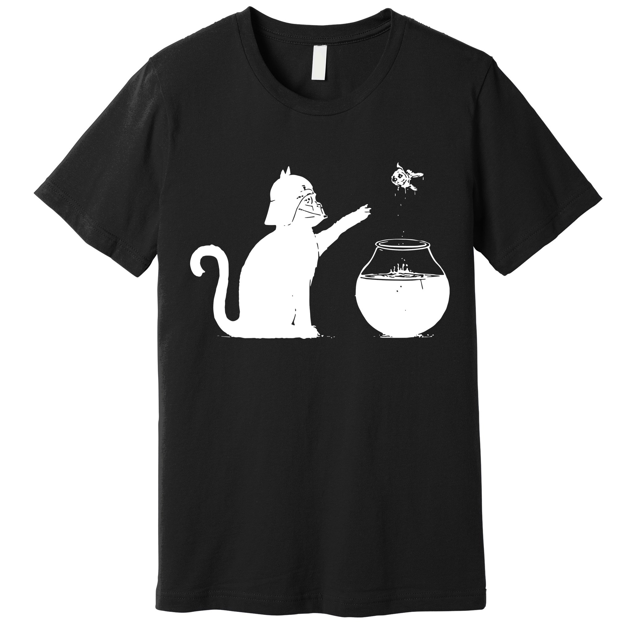 Cat And Fish Bow Parody Premium T-Shirt
