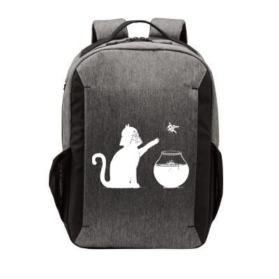 Cat And Fish Bow Parody Vector Backpack