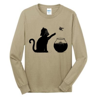 Cat And Fish Bow Parody Tall Long Sleeve T-Shirt