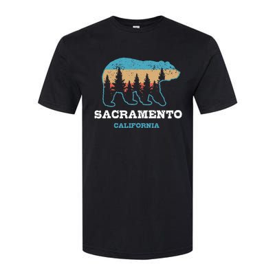 Sacramento California Vintage Bear Grizzly Nature Souvenir Softstyle® CVC T-Shirt