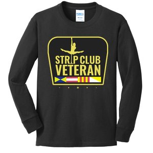 Strip Club Veteran Kids Long Sleeve Shirt