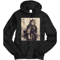 Samurai Cat Vintage Ukiyo E Cool Warrior Cat Japanese Art Tie Dye Hoodie