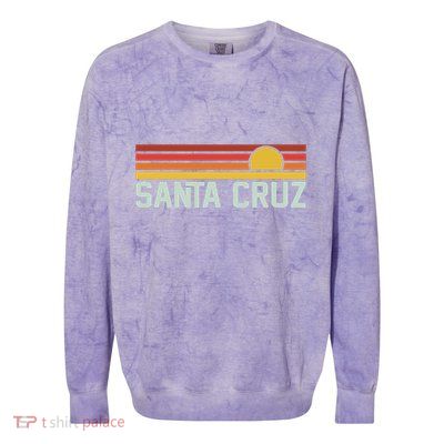 Santa Cruz Vintage Beach Sunset California Santa Cruz Summer Colorblast Crewneck Sweatshirt
