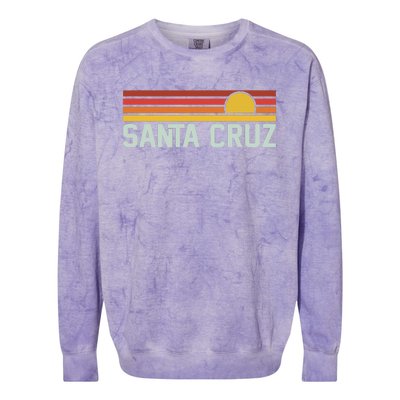 Santa Cruz Vintage Beach Sunset California Santa Cruz Summer Colorblast Crewneck Sweatshirt