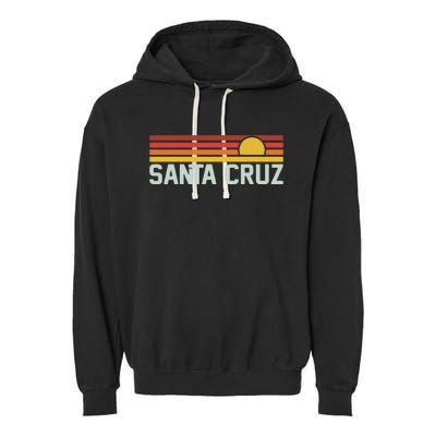 Santa Cruz Vintage Beach Sunset California Santa Cruz Summer Garment-Dyed Fleece Hoodie